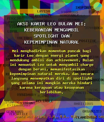 Aksi 🚀 Karir Leo Bulan Mei: Keberanian Mengambil Spotlight dan Kepemimpinan Natural
