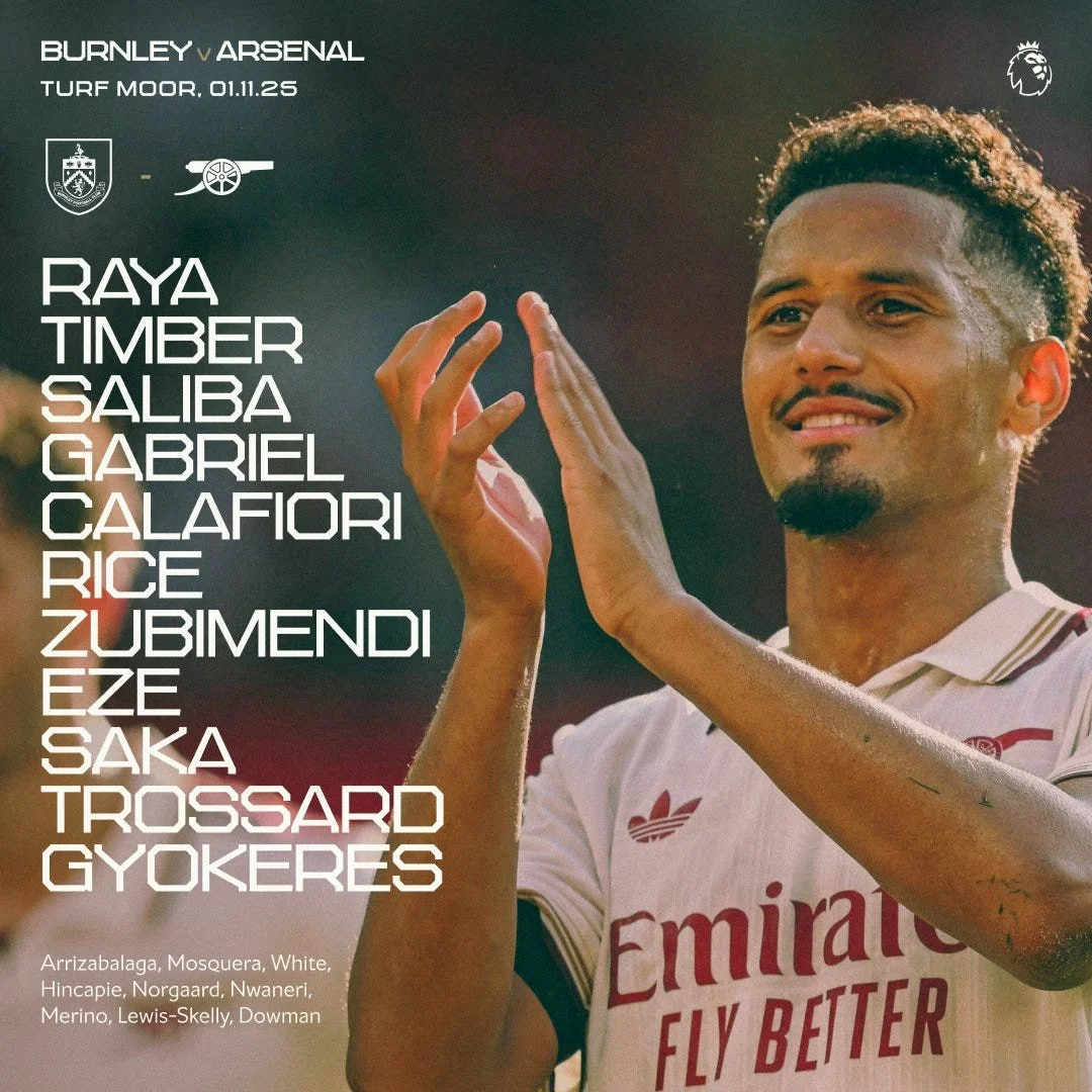 Arsenal Perkasa ⚽ Tundukkan Burnley 2-0 di Turf Moor