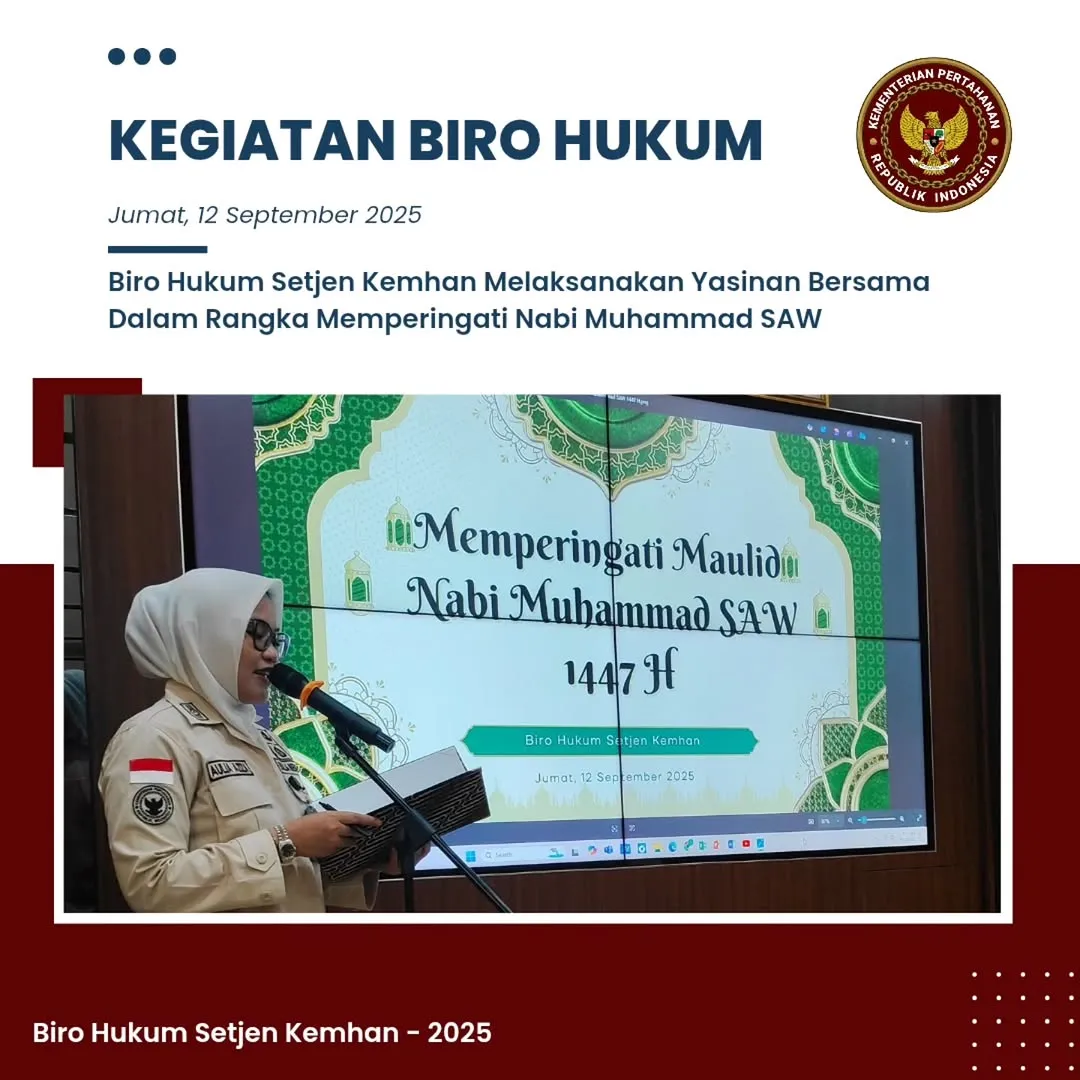 Biro Hukum Kemhan 🕌 Gelar Yasinan Maulid Nabi 1447H - Image 1