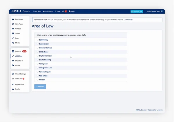 Platform Justia Elevate 🚀 Ubah Website Firma Hukum Jadi Mesin Cerdas Berbasis AI - Image 1